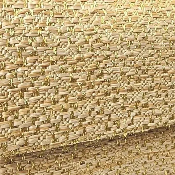 ๐๏ธPearl Handle Straw Bag with Golden Threads โ Sparkle & Chic All Year! ๐ธ - Picture 7 of 11